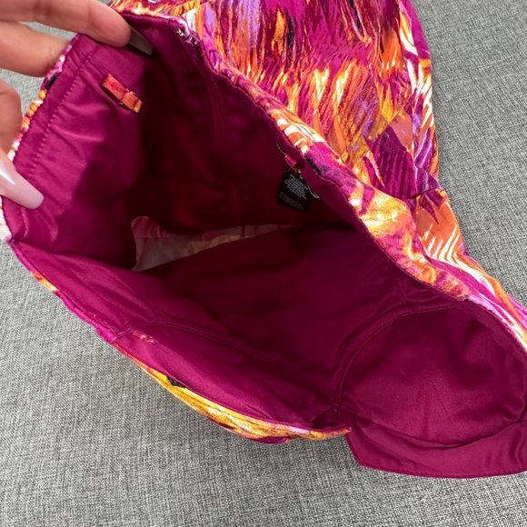 Bisou Bisou Michele Bohbot Strapless Dress Size 4 Cotton Spandex Purple Yellow - Picture 3 of 14